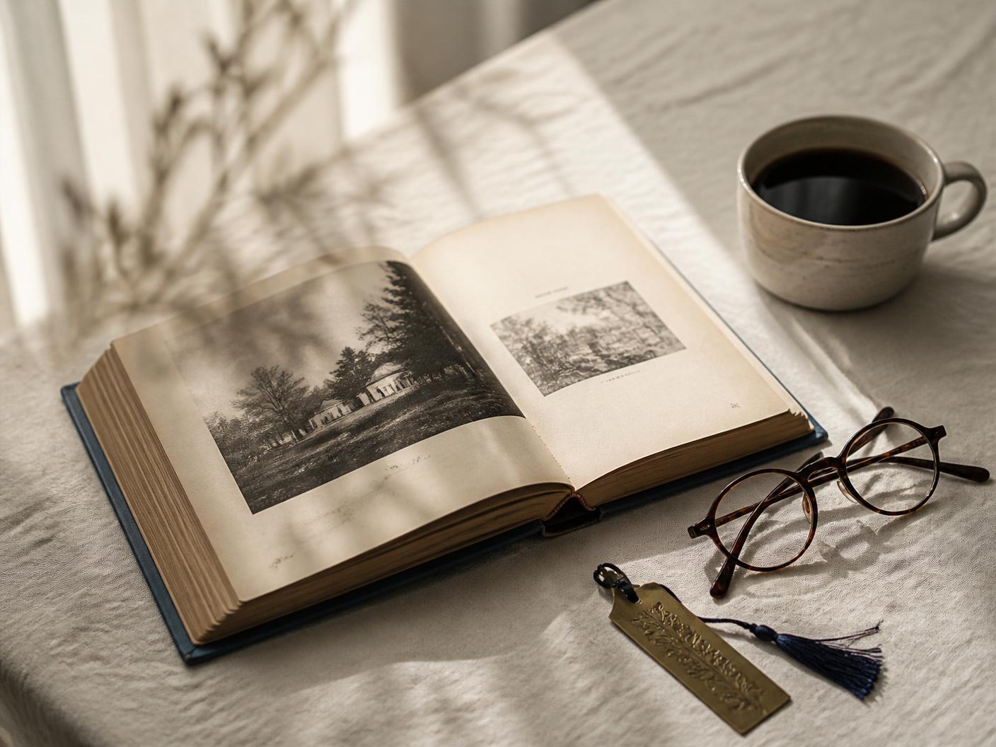 Open book with marginalia